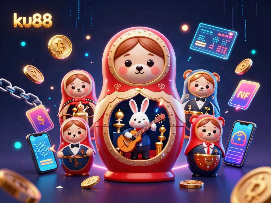 Join the excitement at ku88, featuring lively casino characters and dynamic cryptocurrency elements.