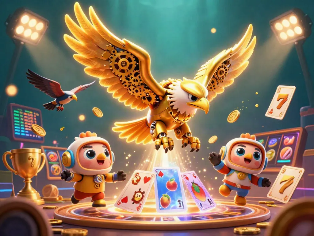 Experience the thrill of 789club with animated slot reels and golden eagle guardians!