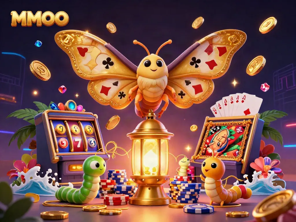 Experience thrilling gameplay with MMOO in a vibrant 3D casino world, filled with exciting elements.