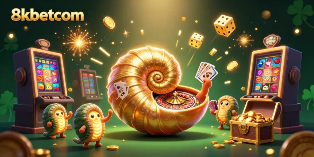 Experience thrilling wins with 8kbetcom in a captivating 3D casino adventure, featuring vibrant characters and jackpot excitement.