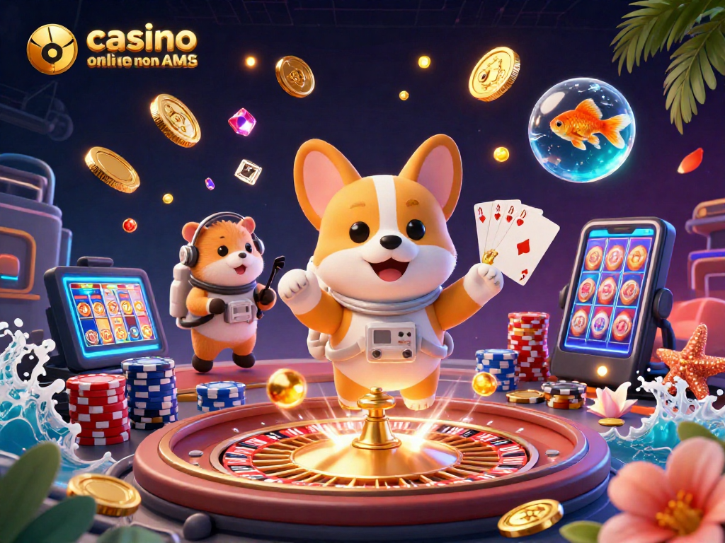 Giocando nei casino online non AAMS con un corgi astronauta e un criceto nel controllo della missione.