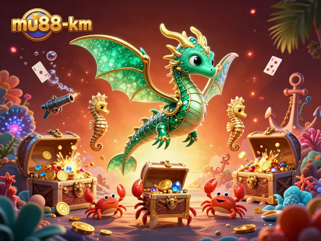 Engage in fun at mu88-km's vibrant sea dragon world filled with games and treasure!